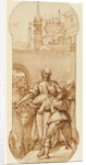 Taddeo at the Entrance to Rome Greeted by Toil, Servitude, and Hardship, and by Obedience and Patience (the Ass and Ox) by Federico Zuccaro