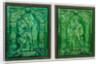 Stove Tile Depicting Alexander the Great, Stove Tile Depicting Nimrod by Georg Leupold