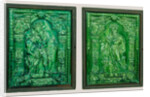 Stove Tile Depicting Alexander the Great, Stove Tile Depicting Nimrod by Georg Leupold