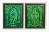 Stove Tile Depicting Alexander the Great, Stove Tile Depicting Nimrod by Georg Leupold