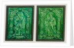 Stove Tile Depicting Alexander the Great, Stove Tile Depicting Nimrod by Georg Leupold