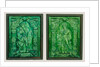 Stove Tile Depicting Alexander the Great, Stove Tile Depicting Nimrod by Georg Leupold