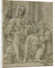Holy Family with Saint John the Baptist Adored by an Unidentified Figure by Bartolomeo Cesi