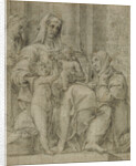Holy Family with Saint John the Baptist Adored by an Unidentified Figure by Bartolomeo Cesi