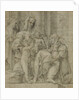 Holy Family with Saint John the Baptist Adored by an Unidentified Figure by Bartolomeo Cesi