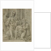 Holy Family with Saint John the Baptist Adored by an Unidentified Figure by Bartolomeo Cesi