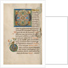 Decorated Initial O, Inhabited Initial D by Anonymous