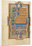 Decorated Text Page with a VD Monogram by Anonymous