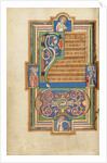 Decorated Text Page with a VD Monogram by Anonymous