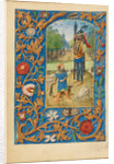 David and Goliath by Master of the Dresden Prayer Book