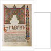 Decorated Incipit Page by Malnazar
