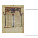 Canon Table Page by Anonymous