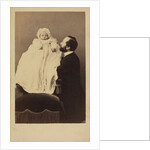 Baby in a bonnet and a long gown by Désiré Durand