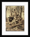 Versailles. Bosquet de l'Arc de Triomphe. Groupe par Tuby. (France Triumphant, by Jean-Baptiste Tuby, Versailles) by Eugène Atget