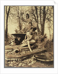 Versailles. Bosquet de l'Arc de Triomphe. Groupe par Tuby. (France Triumphant, by Jean-Baptiste Tuby, Versailles) by Eugène Atget