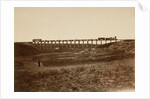 Trestle Bridge Near Fort Harker, Kansas by Alexander Gardner