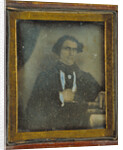 Portrait of a man posed with books by Anonymous