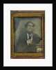 Portrait of a man posed with books by Anonymous