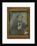 Portrait of a man posed with books by Anonymous