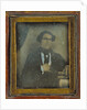 Portrait of a man posed with books by Anonymous