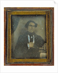 Portrait of a man posed with books by Anonymous