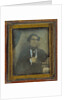 Portrait of a man posed with books by Anonymous