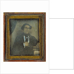 Portrait of a man posed with books by Anonymous