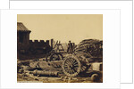 Interior of the Pehtang Fort Showing the Magazine and Wooden Gun by Felice Beato