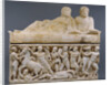Sarcophagus with lid and 4 unjoined fragments by Anonymous