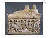 Sarcophagus with lid and 4 unjoined fragments by Anonymous