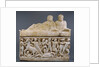 Sarcophagus with lid and 4 unjoined fragments by Anonymous