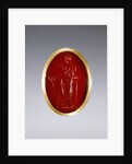 Ring inset with intaglio representing Artemis by Anonymous