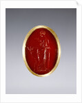 Ring inset with intaglio representing Artemis by Anonymous