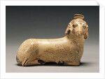Proto-Corinthian Aryballos in the Shape of a Recumbent Ram by Anonymous