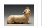 Proto-Corinthian Aryballos in the Shape of a Recumbent Ram by Anonymous