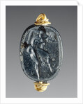 Engraved Scaraboid inset into a Ring by Epimenes