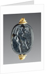 Engraved Scaraboid inset into a Ring by Epimenes
