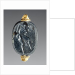 Engraved Scaraboid inset into a Ring by Epimenes