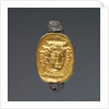 Hollow scarab in swivel ring by Anonymous