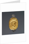 Hollow scarab in swivel ring by Anonymous
