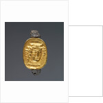 Hollow scarab in swivel ring by Anonymous