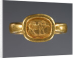Ring with engraved bezel by Anonymous