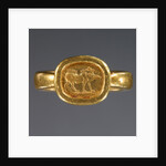Ring with engraved bezel by Anonymous