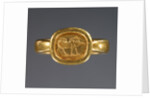 Ring with engraved bezel by Anonymous
