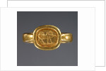 Ring with engraved bezel by Anonymous