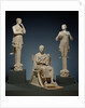Sculptural Group of a Seated Poet and Sirens (2) with unjoined fragmentary curls (304) by Anonymous