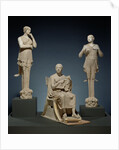 Sculptural Group of a Seated Poet and Sirens (2) with unjoined fragmentary curls (304) by Anonymous