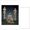Sculptural Group of a Seated Poet and Sirens (2) with unjoined fragmentary curls (304) by Anonymous
