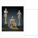 Sculptural Group of a Seated Poet and Sirens (2) with unjoined fragmentary curls (304) by Anonymous