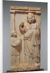 Grave Naiskos of Demainete with an Attendant Holding a Partridge by Anonymous